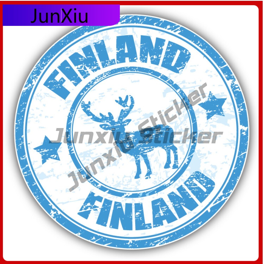 Laptop Accessories Must Have - Finland Deer Grunge Anime - Adhesivo