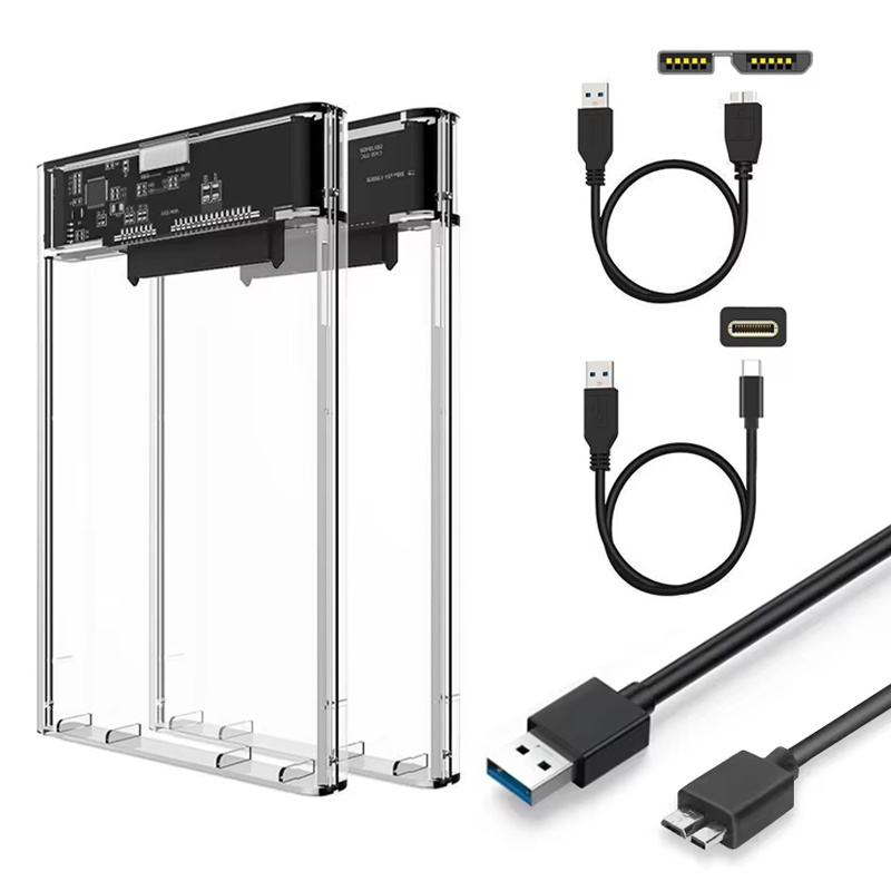 Laptop External Accessories - Caja de almacenamiento externa transparente SATA