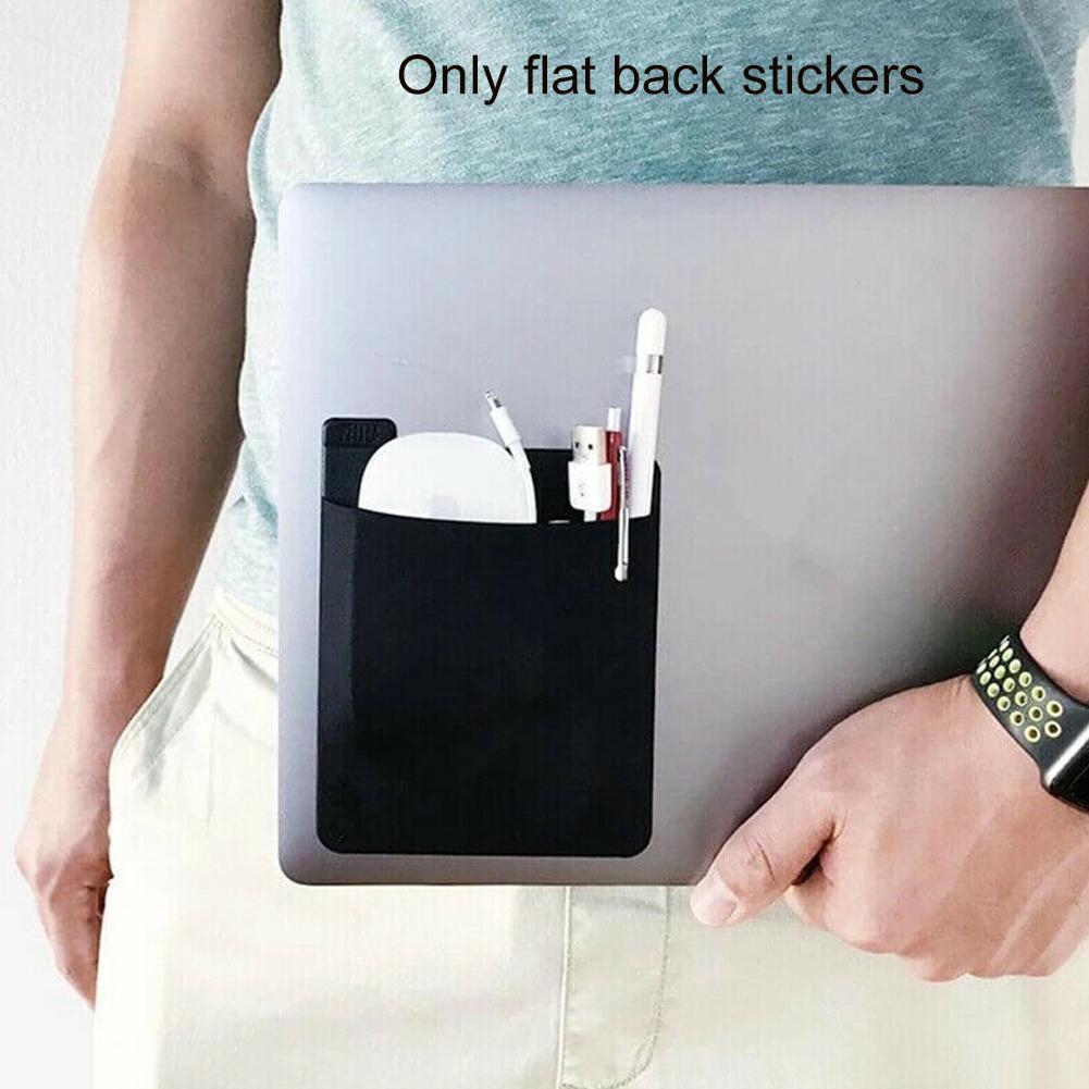 Laptop Accessories Pouch - Bolsa de almacenamiento trasera autoadhesiva para