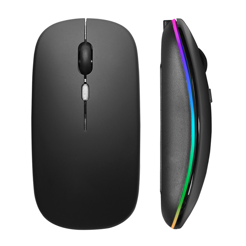 Laptop External Accessories - Ratón inalámbrico RGB recargable USB 2,4