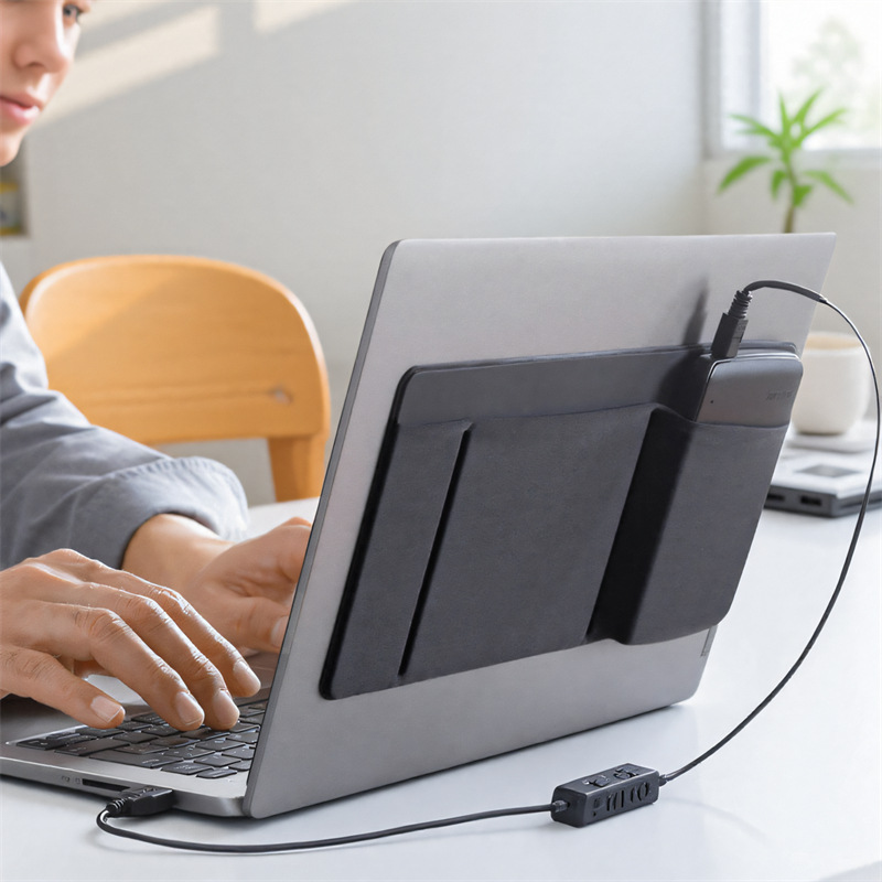 Laptop Accessories Pouch - Bolsa autoadhesiva para almacenamiento de ratón,