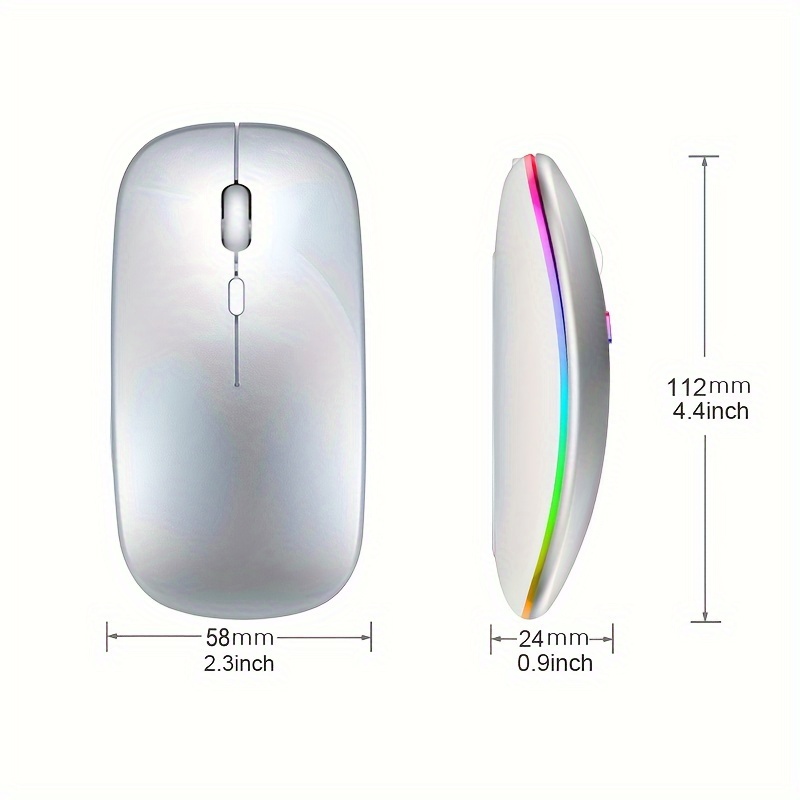Ratón inalámbrico RGB recargab - Laptop External Accessories reseña y precio