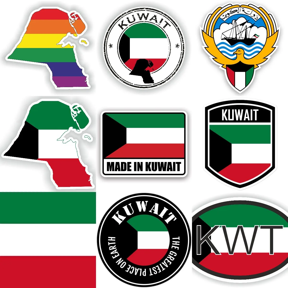 KWT Kuwait bandera mapa emblem - Laptop Accessories Kuwait reseña y precio